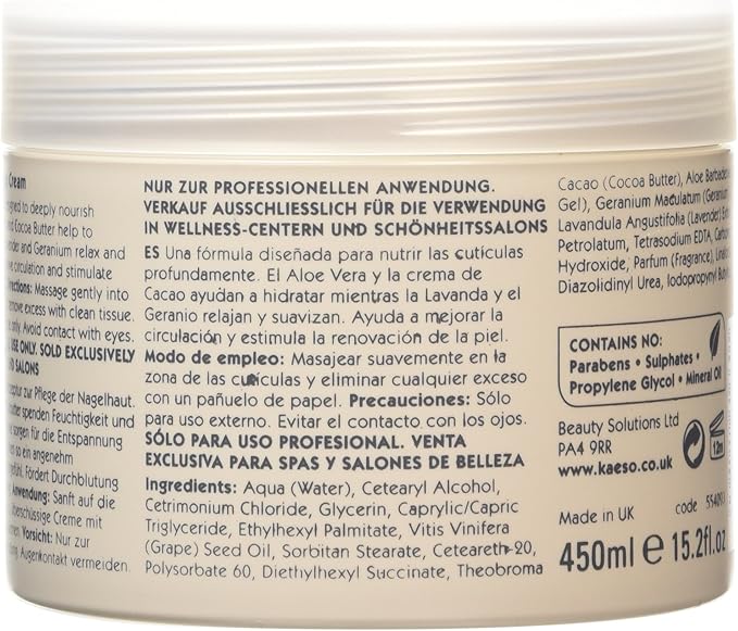 Kaeso Velvet Touch Cuticle Massage Cream 450 ml - Image 3