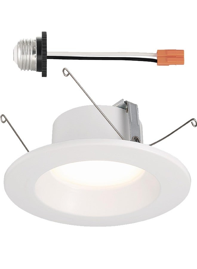 ديزاينرز فاونتن مصباح سقف LED غائر من تصميم ديزاينرز فاونتن، مقاس 5/6 بوصة، هيكل معدني بخمسة ألوان، قابل للتعتيم، 1000 لومن، 2700 كلفن/3000 كلفن/3500 كلفن/4000 كلفن/5000 كلفن، إطار أبيض، EVL61091T50WH - Image 1