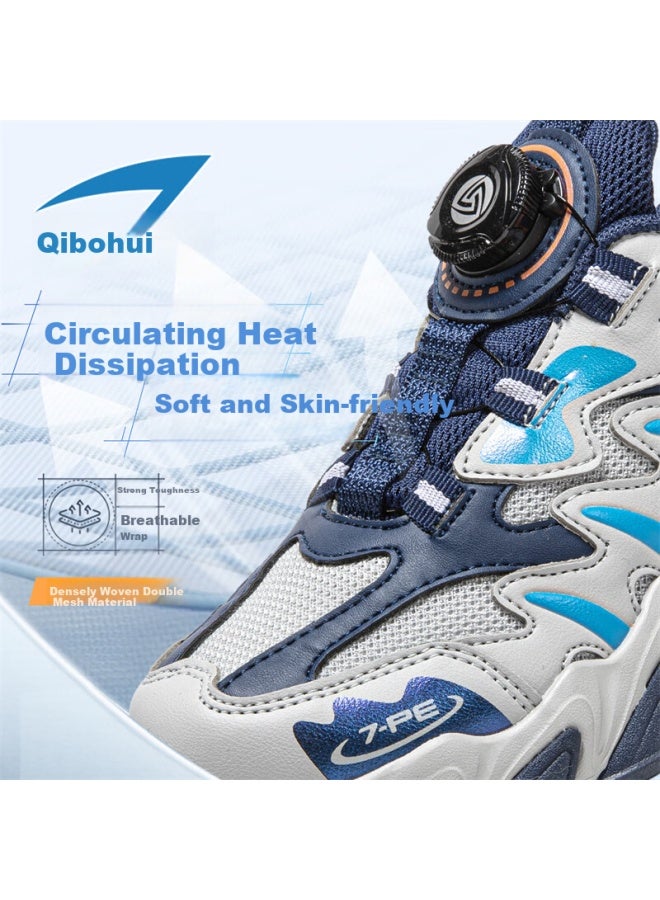 7-pe Boys' Sports Shoes Mesh Breathable Children's Shoes  Spring New Youth Casual Running Shoes For Older Kids - Image 1