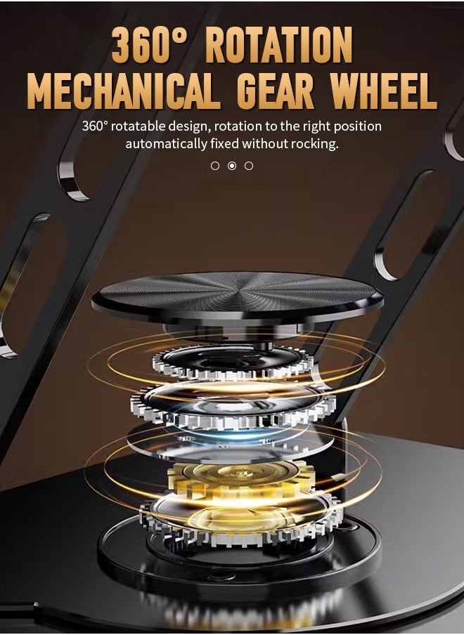 dida-cosmos - Laptop Stand, Computer Stand, 360° Rotatable and Foldable, Height Adjustable, Suitable for Mobile Phones, Computers, and Other Devices, Black - Image 1