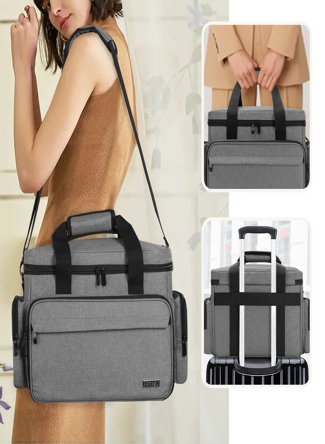 BAFASO Large Makeup Bag with 2 Removable Pouches and Detachable Dividers, Multifunctional Cosmetic Bag to Keep Makeup and Hair Supplies (Patent Pending), Gray - Image 5