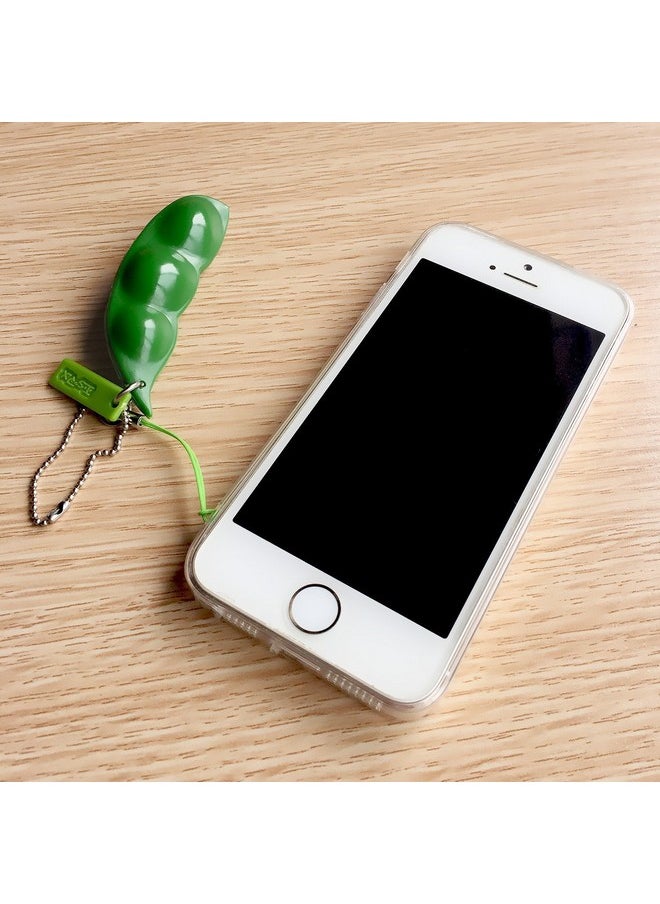 Acerich 6 Pack Edamame Keychain Fidget Toys Squeezeabean Puchi Puti Mugen Keyring Pea Keychain Soybean Toys Gift  - Image 4