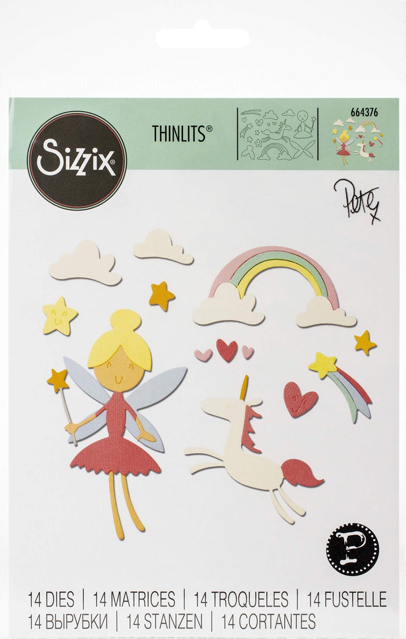 Sizzix Thinlits Die Set 14 Pack Fantasy by Pete Hughes Multicolor