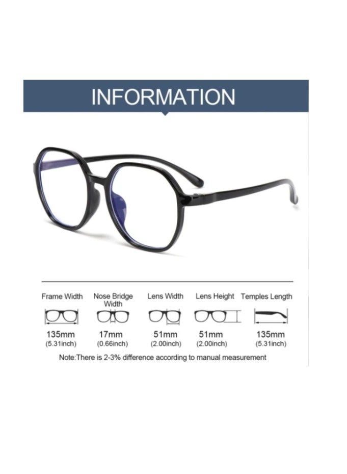 Reading Glasses Ultralight Polygon Presbyopic Eyeglasses Frame Women & Men Computer Optical Glasses 1.0 to 4.0 - Image 2