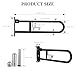 YuanDe Toilet Grab Bar 303 Inch YuanDe Flip Up Grab Bar with Paper HolderMatte Black AntiSlip Safety Bars for Toilet Stainless Steel Knurled Toilet Handles for Seniors Disabled Elderly Pregnant - Image 4