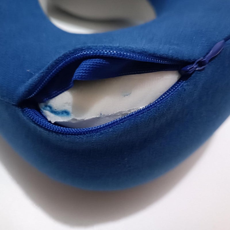 jidachuang Neck Pillow, Travel Pillow for Airplanes, Memory Foam Traveling for Adult (B-Deep Blue) - Image 3
