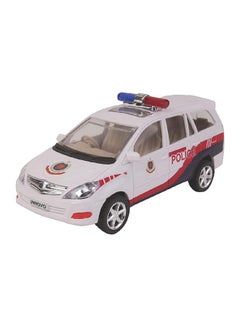 Centy CENTY Toys Police Chase White Police car- The Delhi Police Car - with Sunroof - Realistic Alloy Wheels and Realistic Design- Pull Back Action- a Cool Police car for Kids  - Image 1