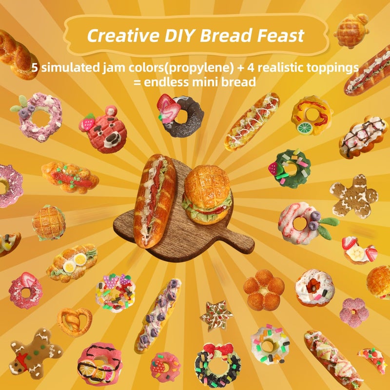 iLAND Air Dry Clay Kits Fun Crafts for Teens DIY Mini Bakery Miniature Food Toy Easy Crafts for Adult Women 1/12 Scale Accessories of Dollhouse Kitchen Creative Family Game Night Birthday Gift Ideas - Image 4