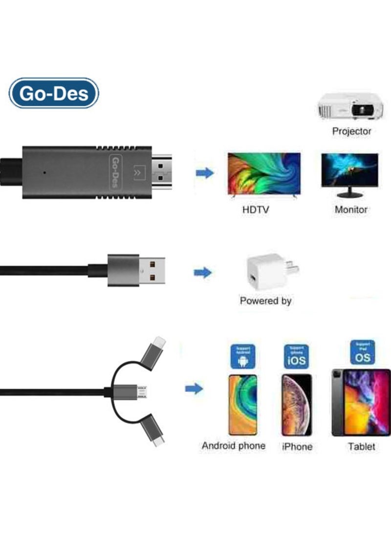 Gravity Plug and Play Mobile Phone Cable ‚Äì Fast Charging & Data Transfer for Android and iOS Devices - Image 2