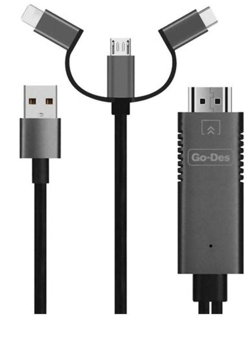 Gravity Plug and Play Mobile Phone Cable ‚Äì Fast Charging & Data Transfer for Android and iOS Devices - Image 4