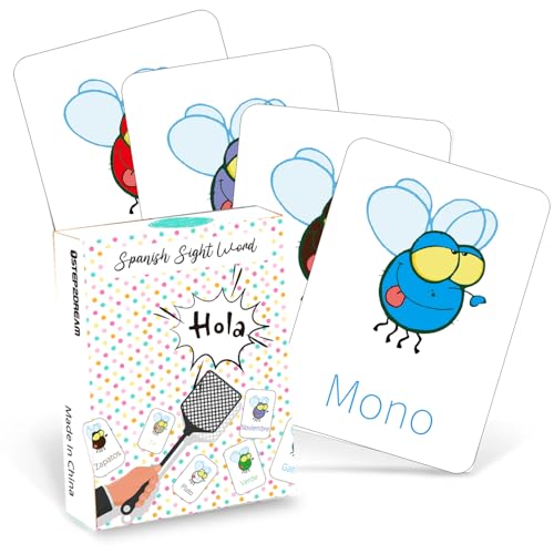 Magictodoor Spanish Sight Word Game for Kids 108 Educational Flash Words with 4 Fly Swatters Interactive Learning Boards Games HomeschoolClassroom Must Have Teacher SuppliesGifts for Boys and Grils - Image 5