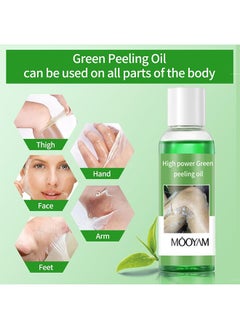 MOOYAM High Power Green Peeling Oil, Peeling Oil for Dark Skin, Green Extra Strength Exfoliating Body Peeling Oil, Body Exfoliant Peels, Effective Exfoliation for Smooth and Radiant Skin, 110ml  - Image 4
