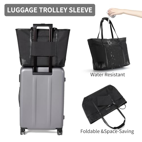 VASCHY Laptop Bag for Women, 15.6-17 Inch Lightweight Water Resistant Travel, Work,Teacher Tote Bag Luggage Strap - Image 4