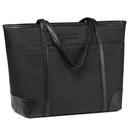 VASCHY Laptop Bag for Women, 15.6-17 Inch Lightweight Water Resistant Travel, Work,Teacher Tote Bag Luggage Strap - Image 1