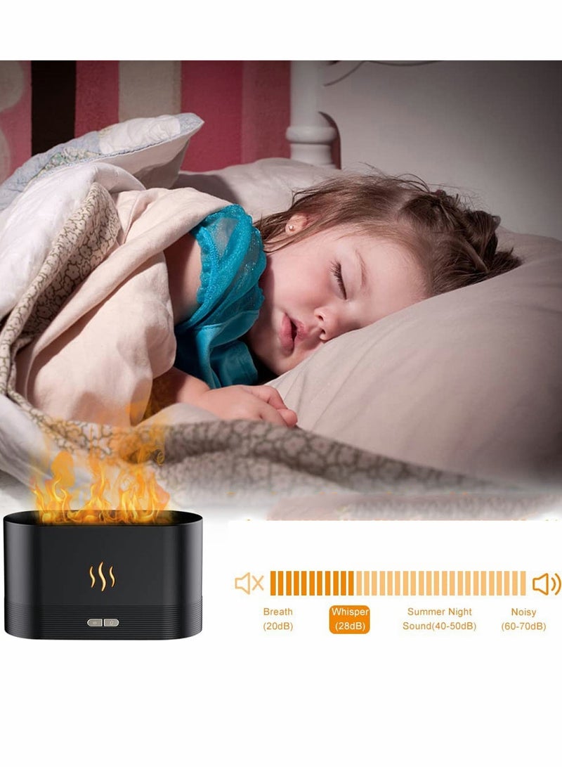 SYOSI Flame Air Diffuser 180ML Essential Oil Aromatherapy Humidifier Portable Super Quiet Scent Waterless Auto Shutoff for Yoga Bedroom Living Room Office - Image 3