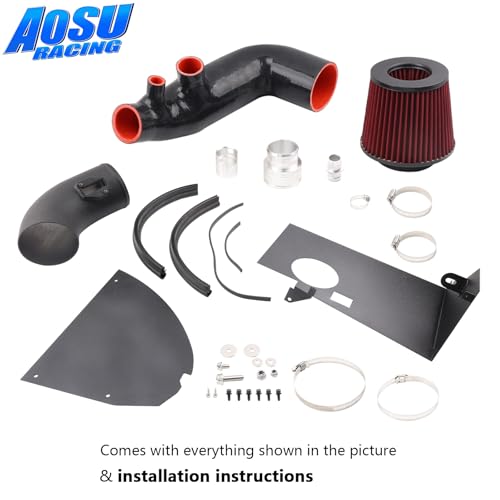 Aosuracing Cold Air Intake Kit with with Heat Shield & Turbo inlet pipe Fit for 2019-2021 BMW G20 B48 320i 330i 2.0L, Increases Horsepower & Torque, More Aggressive and Sporty Induction Sound - Image 5
