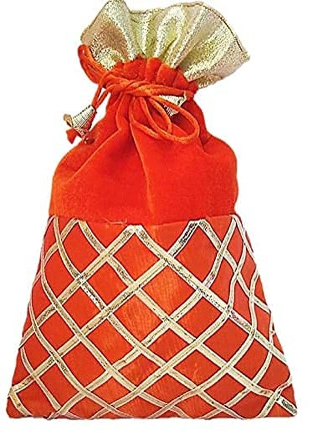 SHOPOBUDDY Women's Potli Orange Color (Pack of 6) - Image 1