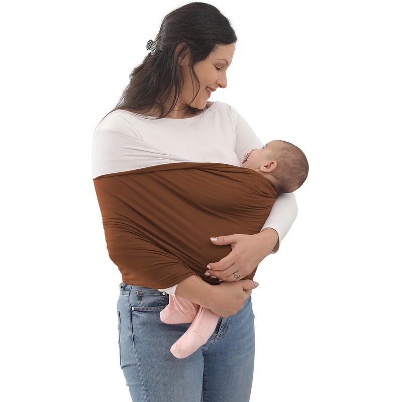 Kloovete Baby Wrap Carrier Perfect Baby Carrier Wrap Sling for Newborn and Infant up to 35 lbs SepiaNatural M S M L of Clothing Size - Image 2