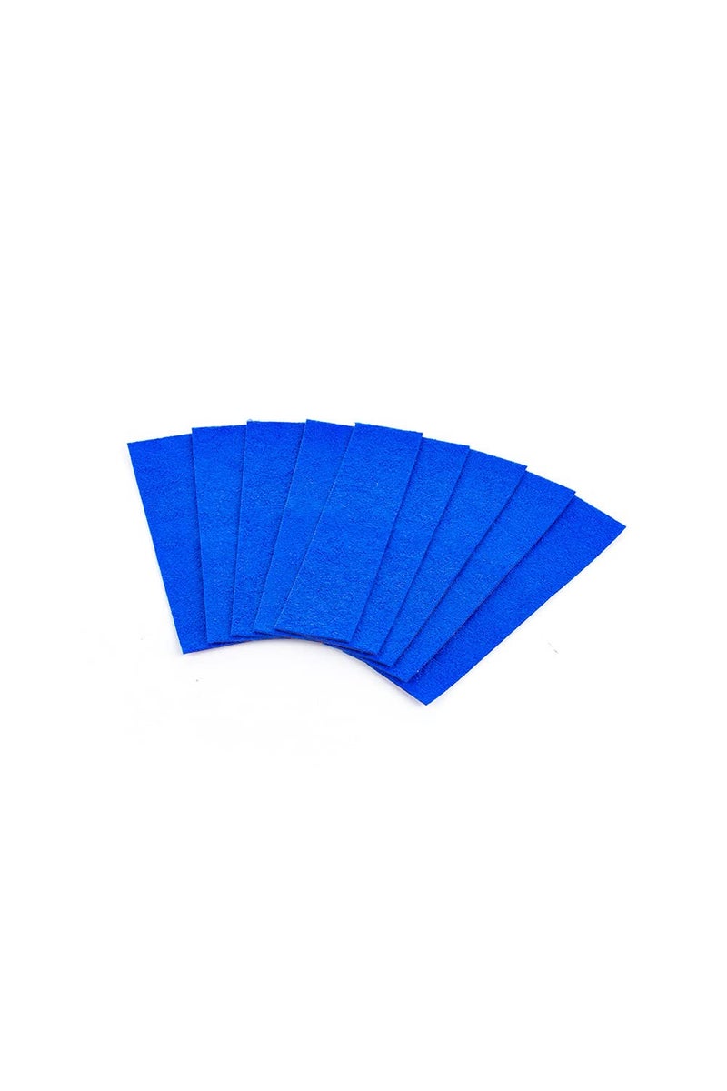 THE WRAP INSTITUTE  Monkey Strips  Premium Felt Buffers Used to Apply Wrap Film Soft  Durable Use Wet or Dry Easily Replaceable UltraThin Edge High Precision on Curves  Edges Blue 25Pack
