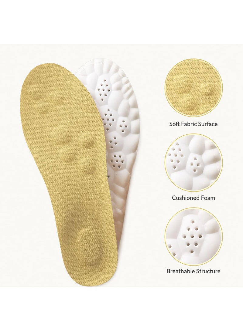Tishta Medical Silicone Insole for Men - Memory Foam with Massage Pads and Ventilation - Cut-to-Size (41-46) - (Beige) - (1 Pair) - Image 5