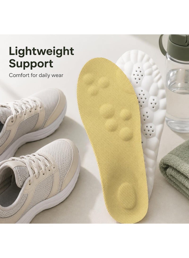Tishta Medical Silicone Insole for Men - Memory Foam with Massage Pads and Ventilation - Cut-to-Size (41-46) - (Beige) - (1 Pair) - Image 2