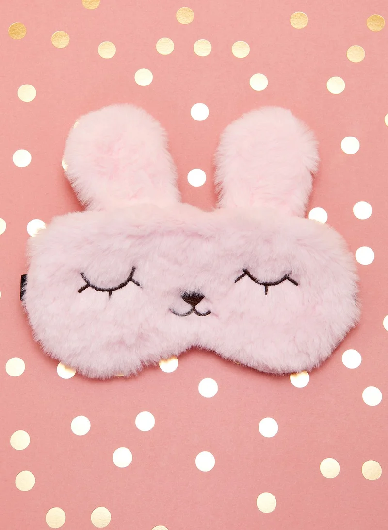 Pink Cactus Pink Fluffy Bunny Eye Mask