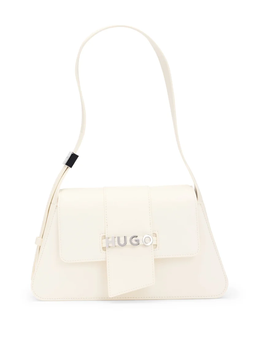 هوجو Faux-leather shoulder bag with logo hardware
