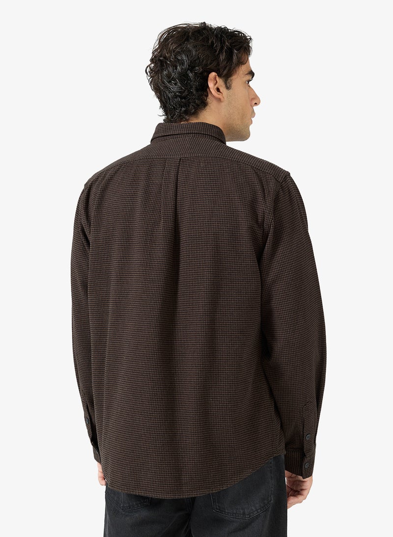 جس قميص بقصة عادية مفصل بجيب - Image 2