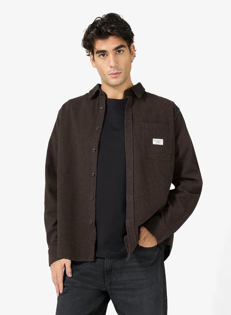 GUESS Pocket Detailed Regular Fit Shirt