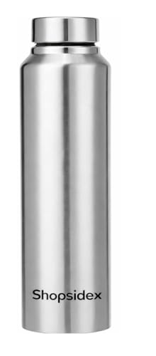 Shopsidex® bottle Stainless Steel Water Bottle, 1000 ml, Silver, Leak-Proof, Modern Design Stainless Steel Water Bottle,school/college/office/home/kitchen/gym/travelling (Pack 6) - Image 2