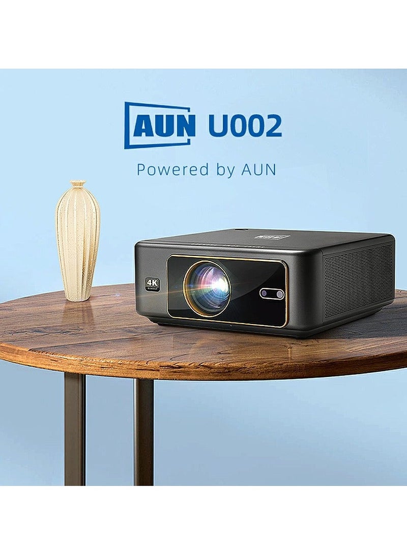 أون AUN U002 LED Full HD 4K جهاز عرض Android 12 التركيز التلقائي المنزلي ثلاثي الأبعاد سينما تلفزيون ذكي - Image 3