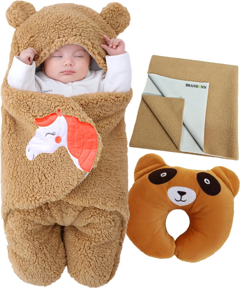 BRANDONN Newborn Baby Gift Set Combo Pack of Bedding Set for Boys and Girl Pack of 3 Pcs. - Image 1