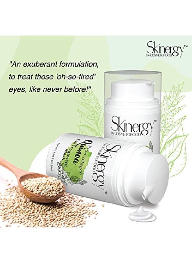 COSMETOFOOD - Skinergy ProCollagen Quinoa Eye Treatment Mask | Under Eye Cream for Puffy Eye Dark Circles Wrinkles & Removal of Fine Lines for Women & Men 50 ML - Image 1