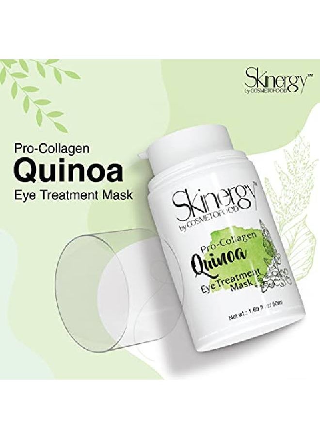 COSMETOFOOD - Skinergy ProCollagen Quinoa Eye Treatment Mask | Under Eye Cream for Puffy Eye Dark Circles Wrinkles & Removal of Fine Lines for Women & Men 50 ML - Image 1