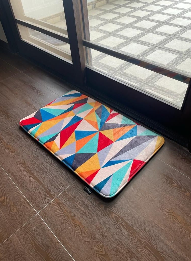 ريزاريز سجادة باب ملونة هندسية ملونة فائقة النعومة مانعة للانزلاق قابلة للغسل، 50 × 80 سم - Image 4