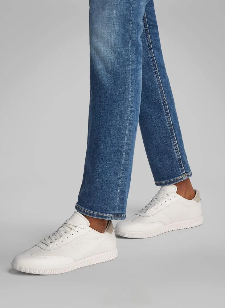 CALVIN KLEIN LOW LACE UP LEATHER TRAINERS