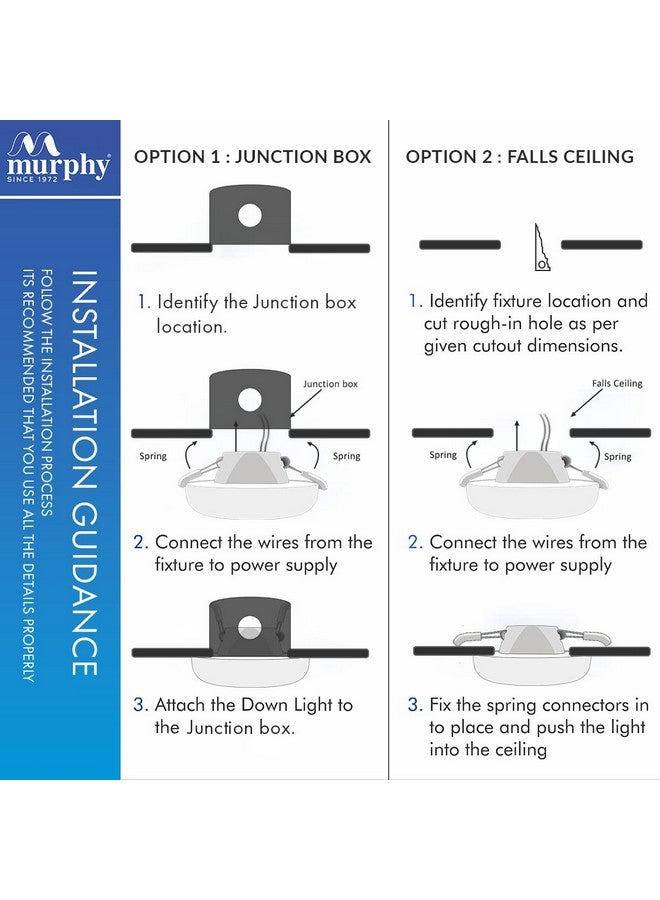 Murphy plastic 2-in-1 7W+7W Double Color Round LED Deep Junction Box Light (Cool White+Warm White, Pack of 1) - Image 4