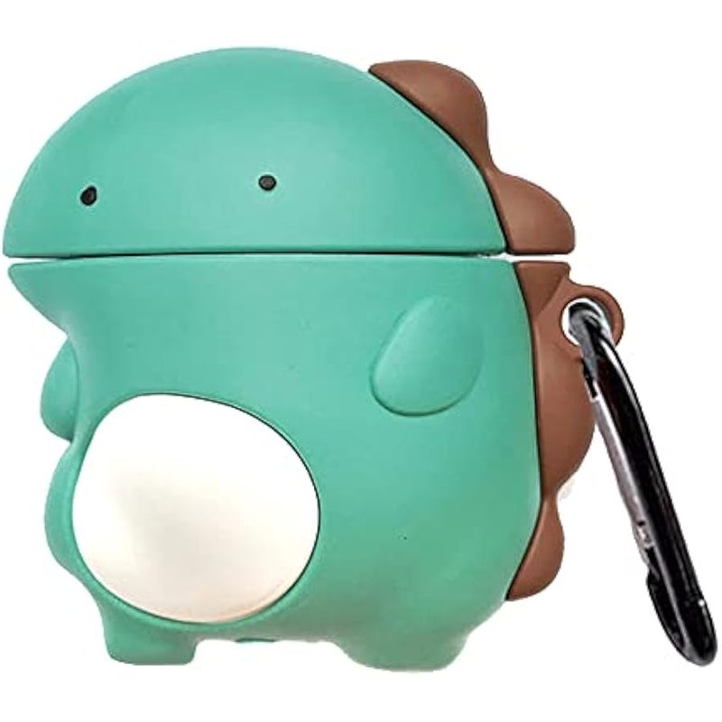 Wireless Earphone Case,Lovely Animal Soft Portable Silicone Shockproof Skin Cover Storage Box Compatible with Apple AirPods 2&1 AirPods Charging Station Case (Dinosaur Green,AirPods 2&1) - Image 1