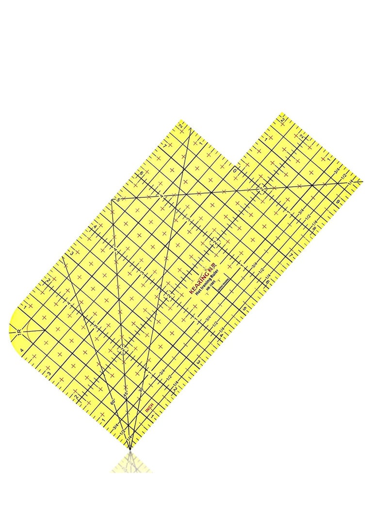 Zikra Hot Ironing Measuring Ruler, Hot Hem Ruler Heat Resistant Ruler Sewing Tools Measuring Quilting Press Handmade Tool for Electric Iron Home Ironing Work, 10 Inches 5 x 10 Inch - Image 1