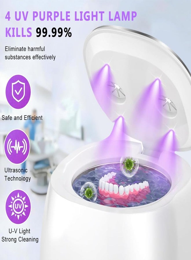 HANNEA® Ultrasonic Retainer Cleaner, UVC+UVA Dual Sterilization, 45kHz High-Frequency Cleaning with 3 Cleaning Modes, Stainless Steel Cleaning Pod, USB Cordless Cleaner for Night Guards, Aligner - Image 4