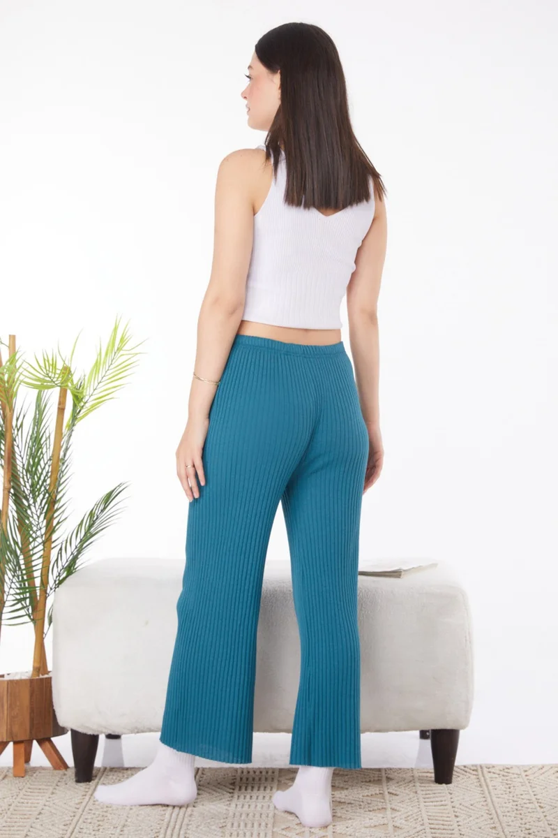 Tofisa Plain Medium Women's Petrol Pajama Bottom - 25855
