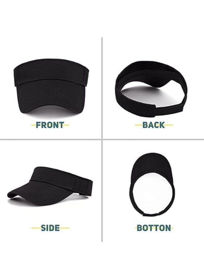 Womens Visor Hats for Women Cotton Adjustable Sun Visors for Women Sports Outdoor Unisex Golf Tennis Visor for Men - Image 5