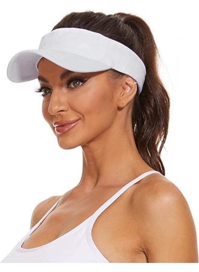 Womens Visor Hats for Women Cotton Adjustable Sun Visors for Women Sports Outdoor Unisex Golf Tennis Visor for Men - Image 1