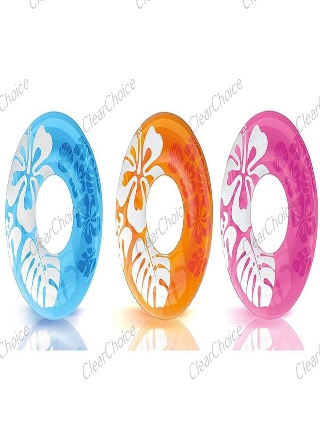 ClearChoice:- Printed Adult Swimming Tube Ring - Floating Inflatable Pool(9 + Years)(Multi Color)(36''inch)(1 PIS) - Image 4