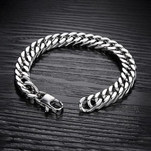 Peora Silver Plated Stainless Steel Metal Openable Bracelet Stylish Fashion Jewellery Gift for Men & Boys - Image 3