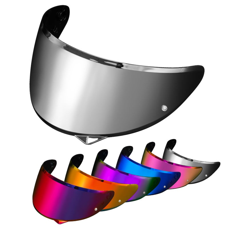 PSLER HJ34P واقي وجه HJ34P واقي وجه ملون C10 خوذة واقي وجه جاهز لـ Pinlock لخوذة HJ34P C10 فضي عميق مرآة