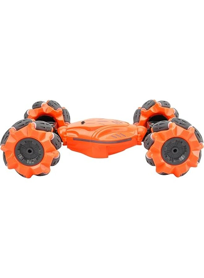 Cars Transformable Stunt Car 4WD 2.4GHz Double Sided Rotating Off Road Vehicle 360° Flip, Rechargeable Toy Cars for Boys & Girls Birthday (Orange) - Image 3
