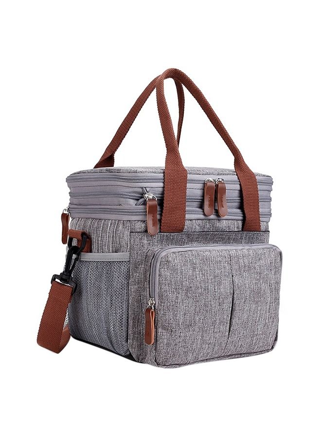 Little Story Insulated Expandable Lunch Bag Grey - Image 1