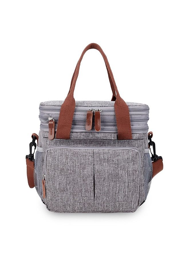 Little Story Insulated Expandable Lunch Bag Grey - Image 3