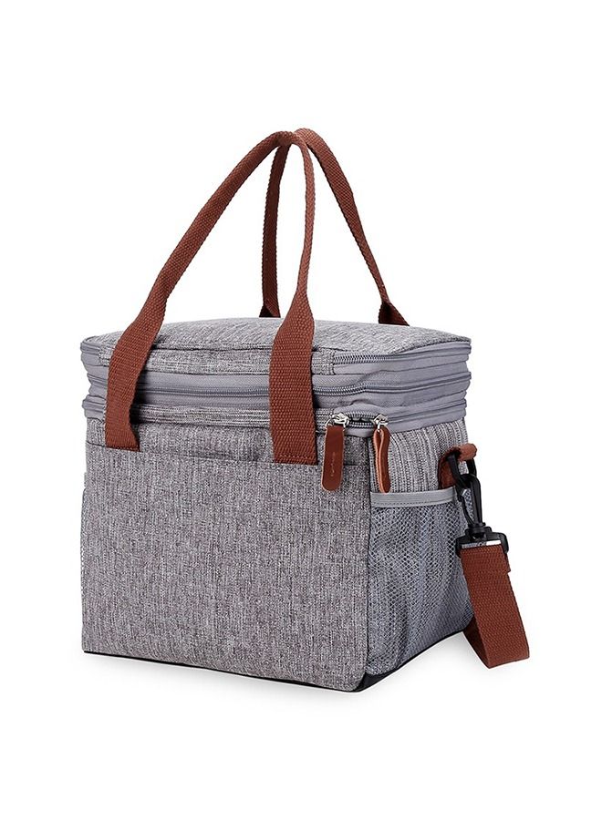 Little Story Insulated Expandable Lunch Bag Grey - Image 2